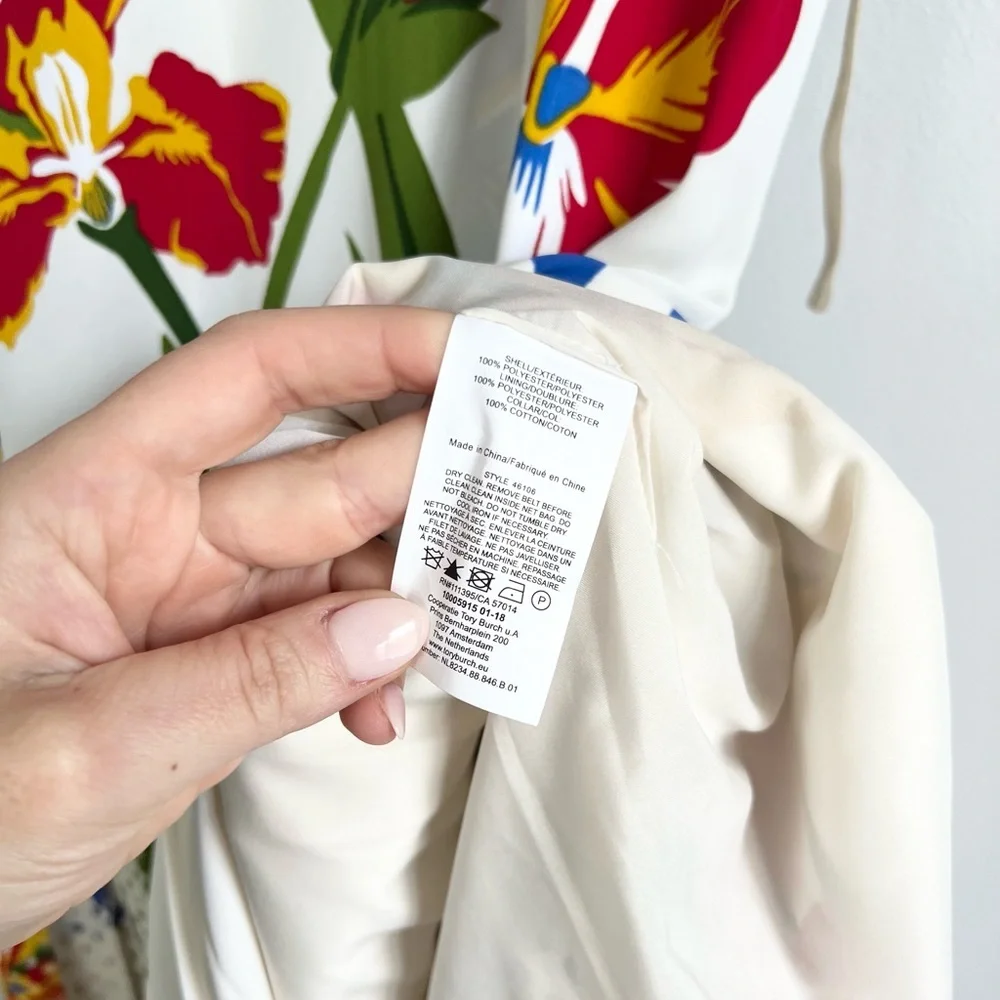 NWT! TORY BURCH Size 4 • Carine Iris Floral Midi Dress.